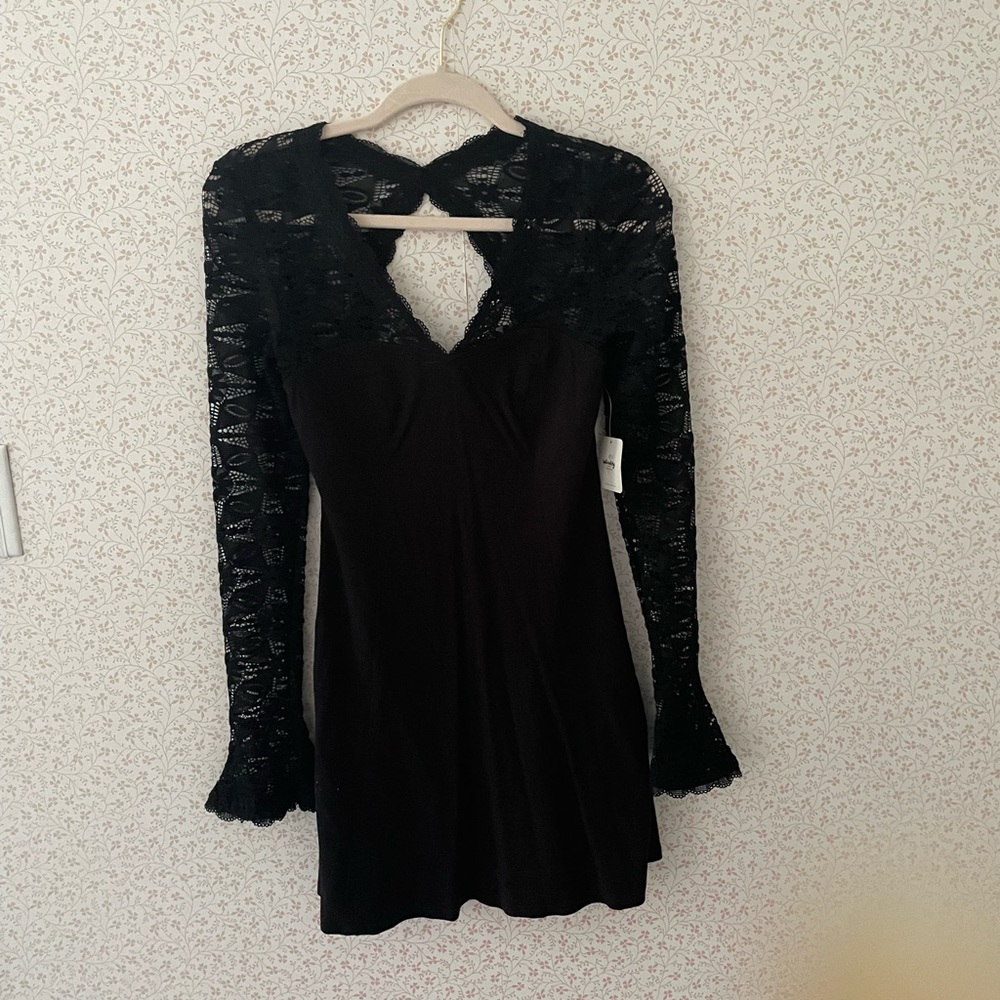 NWT intimately free people black lace dress